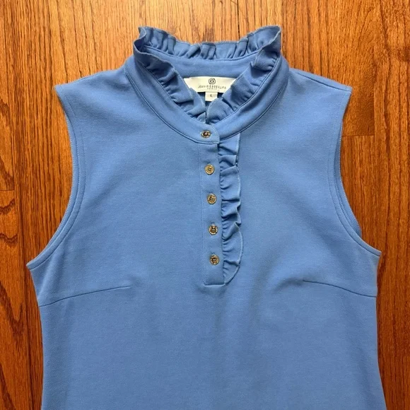 Jean-Pierre Klifa Wellington Sleeveless Dress in Hudson Blue size L - Picture 3 of 14